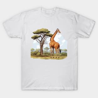 Watercolor Giraffe T-Shirt